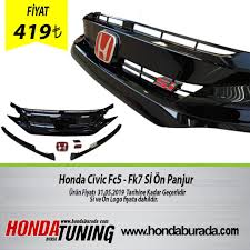 Yeni Honda Civic Fc5 Fk7 Si On Panjur Siparis Icin Www Hondaburada Com Honda Honda Civic Panjurlar