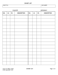 The exhibit notebook should be Exhibit List For Trial California Form Fill Out And Sign Printable Pdf Template Signnow