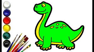 Glitter Coloring Dinosaur And Drawing Learn Color For Kids Toddlers J Learning Colors Coloring For Kids Art Toy