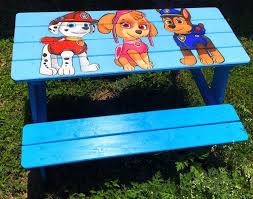 Paw Patrol Picnic Table Outdoor Organization Picnic Table Outdoor