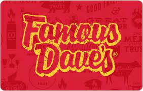 Buy products such as vanilla visa you're awesome egift cards (email delivery) at walmart and save. Walmart Buy 50 Famous Dave S Gift Cards For 47 50 Limit 2 Gc Galore