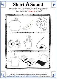Short A Sound Worksheets Short O Sound Short E Short O