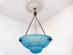 Find the perfect bulb for your fixture. Antique French Artdeco Blue Glass Chandelier Signed Degue Etsy French Antiques Glass Chandelier Art Deco Glass