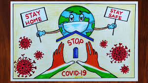 How To Draw Coronavirus Awareness Safety Poster Stay Home And Safe Safe During Covid 19 Youtube