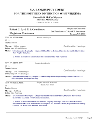 U.S. BANKRUPTCY COURT FOR THE SOUTHERN DISTRICT OF WEST VIRGINIA