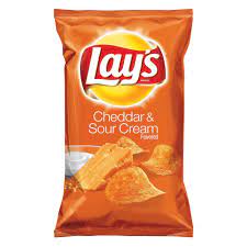 Lay S Cheddar Sour Cream Flavored Potato Chips 7 75oz Lays Potato Chips Potato Chip Flavors Sour Cream Chips