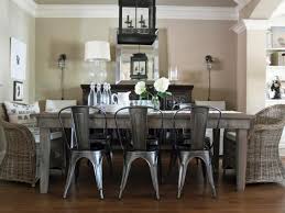 Cottage Dining Room With Metal Chairs Distressed Wood Table Cottage Dining Rooms Metal Dining Chairs Country Dining Rooms