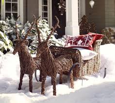 Check out these decorating ideas to turn your christmas tree into a holiday masterpiece. Rattan Sleigh Easy Outdoor Christmas Decorations Christmas Decorations Diy Outdoor Reindeer Outdoor Decorations
