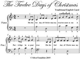 Include letters for each note! The Twelve Days Of Christmas Easy Piano Sheet Music By Traditional Carol