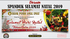 Bayangkan, bila kamu harus mem. Desain Spanduk Banner Selamat Natal 2019 Dengan Coreldraw Youtube