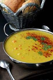 Red Lentil Dahl Soup Is Easy To Make With A Couple Of Unusual Steps To Complete This Flavorful And Sat Dahl Soup Recipe Vegan Dinner Recipes Vegan Soup Recipes