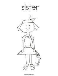 Twists and turns galore but an interesting. Sister Coloring Page Twisty Noodle