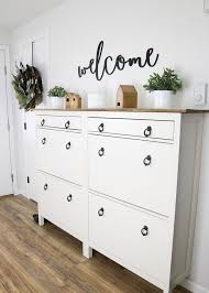 Create Extra Storage In The Entryway Elizabeth Joan Designs Shoe Storage Furniture Ikea Shoe Storage Ikea Shoe Cabinet