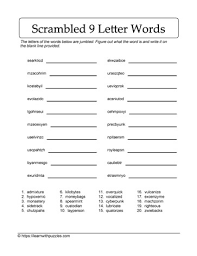 Unscramble one word, two words, three words, four words or unjumble an entire sentence. Unjumble The 9 Letter Words Puzzle Learn With Puzzles