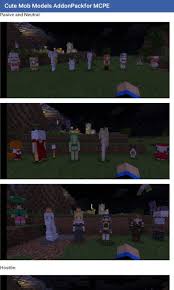 The tool basically works in a modern fashion by replacing the normal models from the new ones. Cute Mob Model Addon For Minecraft Pe For Android Apk Download
