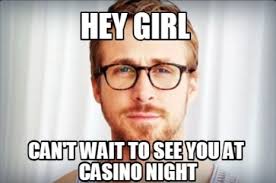 You never know who is coming to Casino Night! This is a "mock casino" and  all games are played with chips. Guests will not need to spend any  additional money past their