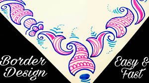 Border Designs On Paper Project File Design Ideas Project File Borders For School Assignments Youtube