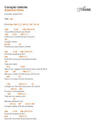 Coracao valente by anderson freire with guitar chords and tabs. Cifra Coracao Valente Anderson Freire