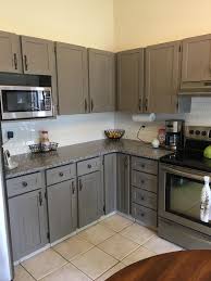 after painted grey kitchen cabinets