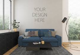 Download Interior Mockup Blank Wall Scene Blank Walls Interior Lounge Room