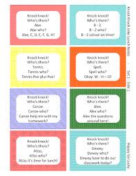 Some are cute and some are … more. Knock Knock Jokes Lunch Box Notes Free Printable