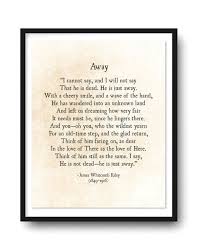 James Whitcomb Riley Away Poem He Is Away Funeral Poem Etsy Funeral Poems Moving On Quotes Letting Go James Whitcomb Riley
