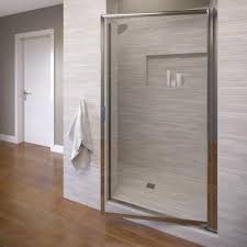 Besides good quality brands, you'll also find plenty of discounts when you shop for brass shower door during big sales. Basco Sopora 31 3 8 In X 63 1 2 In Framed Pivot Shower Door In Chrome Sopn00a3163clsv The Home Depot
