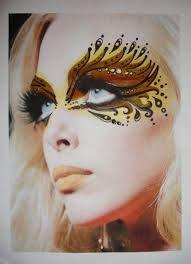 Masquerade face art design by Laura Millar (MUA & Lecturer) from  www.exclusivelythemed.co.uk