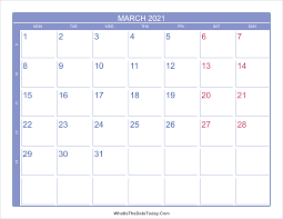 Print in landscape mode, with days of the week on the side and months listed. 2021 March Calendar With Week Numbers Whatisthedatetoday Com