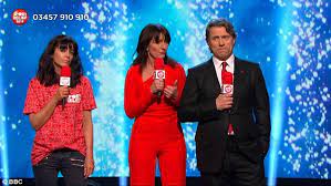 To donate to sport relief, call 03457 910 910 or go to the official sport relief website. Sport Relief Host Davina Mccall Divides Opinion With Skintight Red Catsuit Daily Mail Online