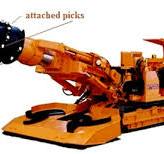 A road header with attached picks [37] | Download Scientific ...