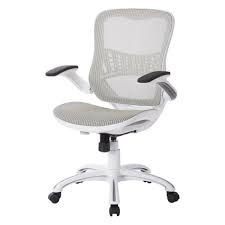 Office Star Products Riley White Mesh Seat Office Chair With And Back Rly26 Wh The Home Depot
