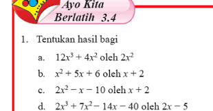 Kunci jawaban matematika kelas 7 halaman 230 ayo kita mencoba. Soal Dan Jawaban Ayo Berlatih 3 4 Aljabar Matematika Kelas 7 Halaman 231 232 M4thguru