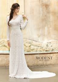Soft Allover Lace Modest V Neckline Long Sleeve Wedding Dress Modest Wedding Dresses Mon Cheri Wedding Dresses Wedding Dress Long Sleeve