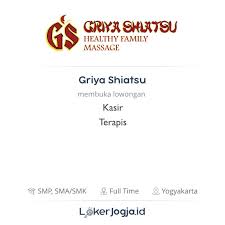 Check spelling or type a new query. Lowongan Kerja Kasir Terapis Di Griya Shiatsu Lokerjogja Id
