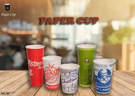 Minuman dan makanan dingin, seperti : Bahan Untuk Membuat Gelas Kertas Pola