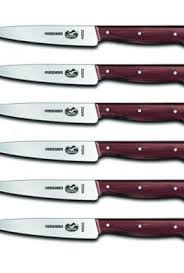 These are made using dark brown beautiful wood. Victorinox 4 34 Inch Straight Edge Pointed Tip Steak Knife Set Of 6 Rosewood Handles 0 Victorinox Knife Set Steak Knives Steak Knife Set
