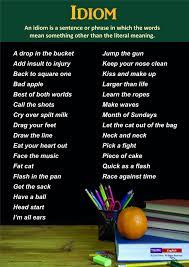 idiom figurative language english classroom poster digital download poster idioms figurative language posters figurative language