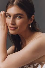 Studio Bride by A.B. Ellie Pavé Hoop Pearl Drop Earrings