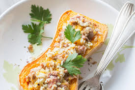 15 minutes temps de cuisson : Courge Butternut Farcie A L Ageau Et Au Riz Recette Facile