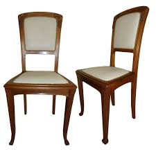 Trouver une chaise art nouveau. Serie De 10 Chaises Art Nouveau En Noyer Decor Vigne Xxe Siecle N 63308