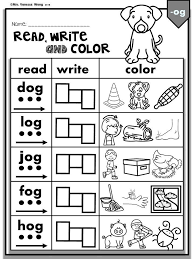 Phonics Cvc Short Vowels Read Write Color For Kindergarten And First Grade Phonics Cvc Phonics Kindergarten Phonics Worksheets