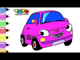 Gani cara menggambar dan mewarnai gambar mobil tayo the. Belajar Menggambar Dan Mewarnai Tayo Bus Kecil Heart Si Mobil Pink Youtube