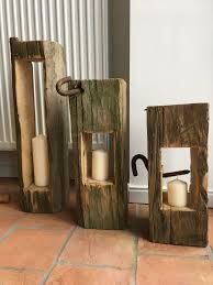 Kerzenstander Aus Alten Balken Candle Sconces Wall Lights Decor