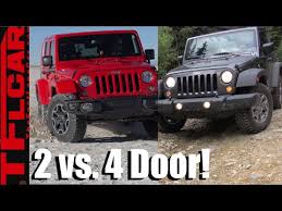 jeep wrangler 2 door vs 4 door compared contrasted reviewed