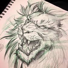 Drawn Roaring Lion Faces Google Search Arte Del Tatuaje Tatuaje Animal Bocetos Tatuajes