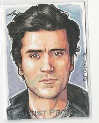 Oscar Isaac/Poe Dameron Leaf Sketch Card Artist Proof STAR WARS Fer Galicia  1/1