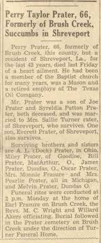 Perry Taylor Prater (1888-1954)