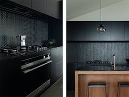 a black on black kitchen for a couple