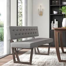 Mukai Upholstered Bench Reviews Allmodern Upholstered Dining Bench Dining Bench With Back Dining Room Bench